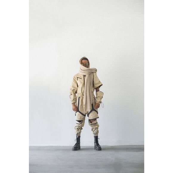 MAGNLENS Convertible Flight Suit Desert unisex Jumpsuit Khaki size XXS NWOT $235 - Picture 2 of 12